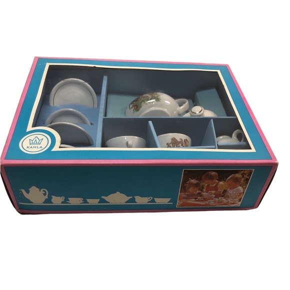 Vintage Other - Vintage Kahla made in GDR Children’s Tea Set , Original Box, 12 pieces Deer, Dog